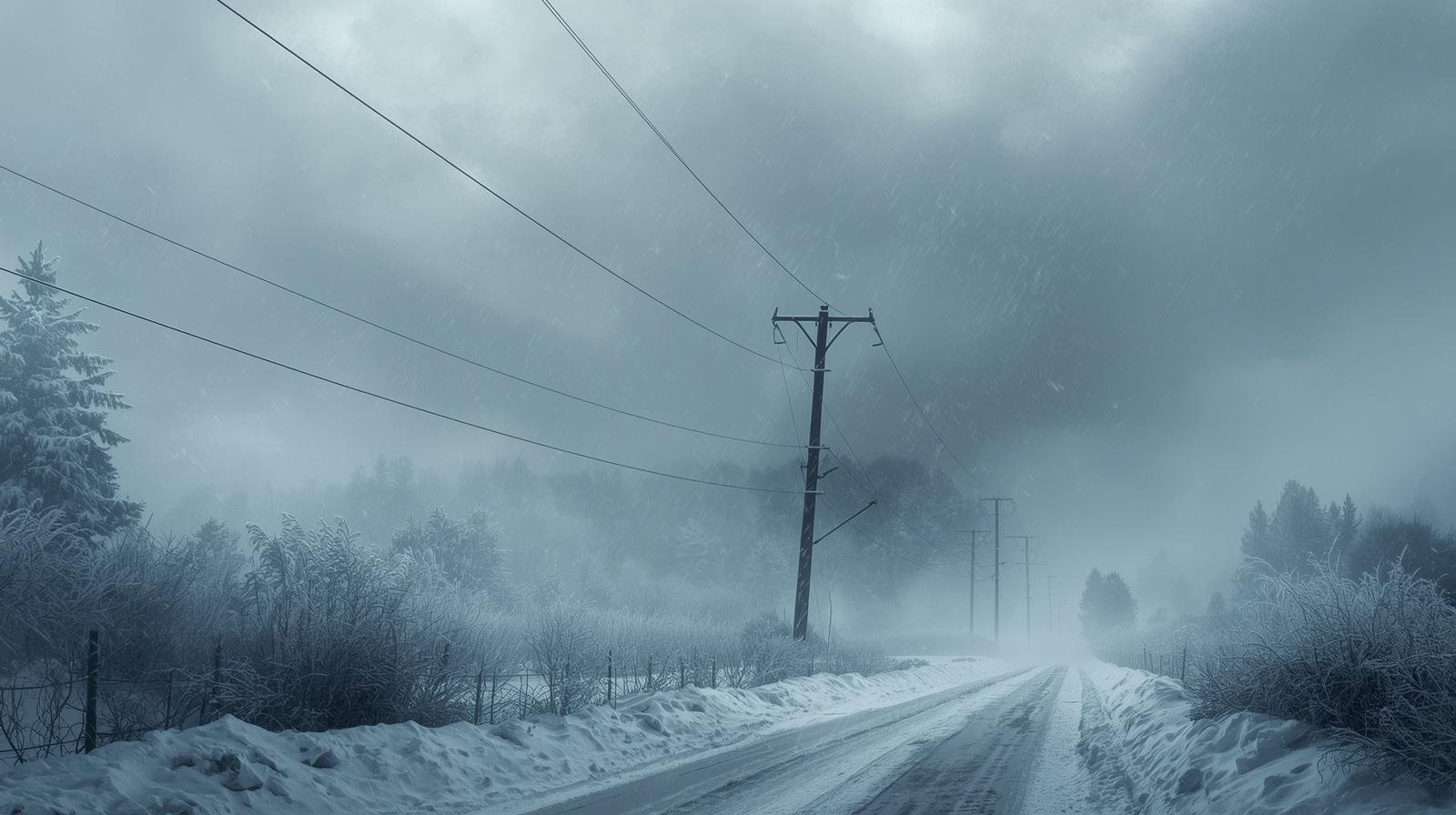 winter storm with utilities